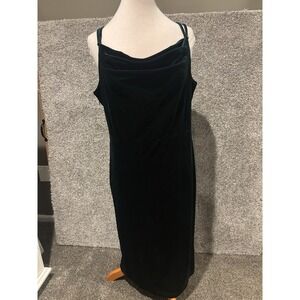Allegra K Cocktail Dress Misses,Dark Green Velvet Holiday Party Dress SizeXL NWT